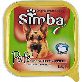 Simba Patè Dog 150g  VITELLO E PISELLI