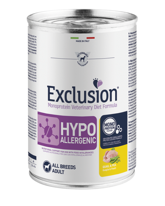 Exclusion Hypo Allergenic 400g. Taglia Grande QUAGLIA